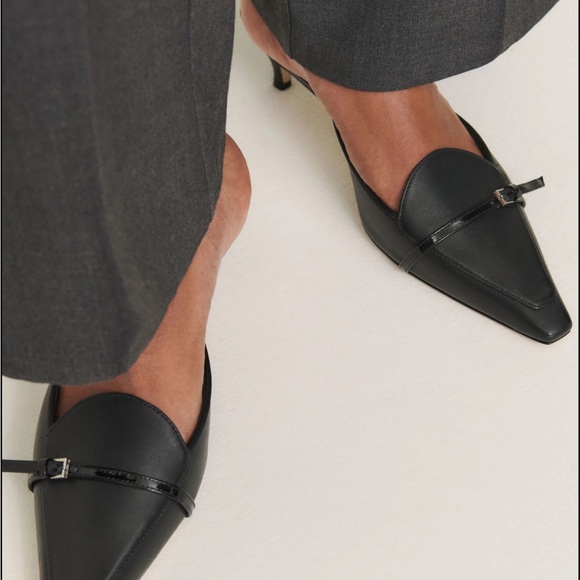 Reformation Norris Heeled Mule Black - Size 8.5 - Picture 4 of 5